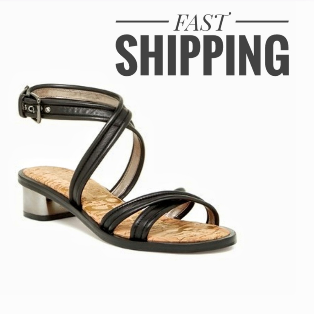 Sam Edelman Tess Black Strap Sandal 7